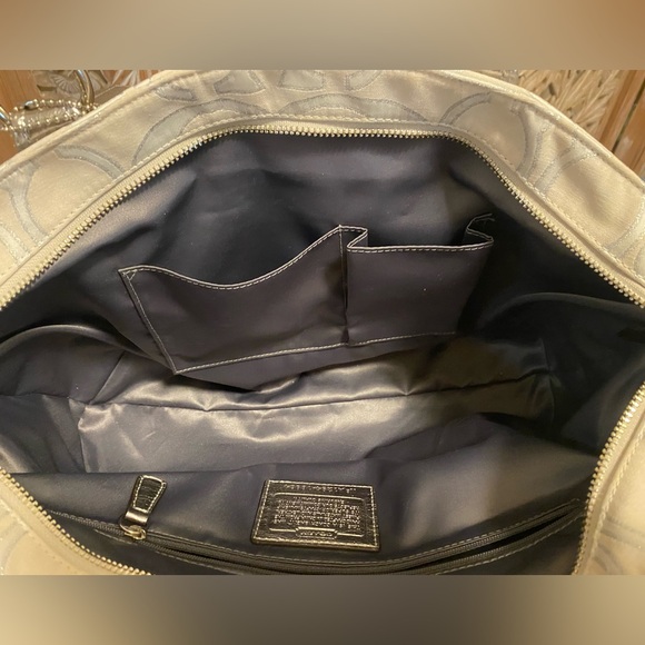 Coach | Bags | Coach Poppy Metallic Silver Rocker | Poshmark